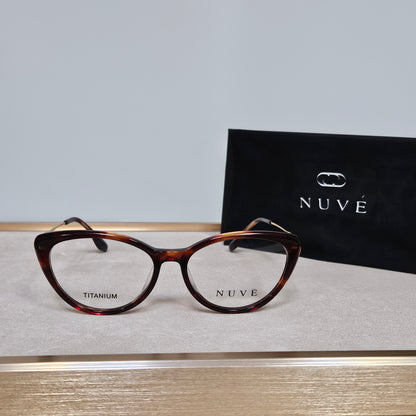 Nuvé Siena – Tortoise Titanium Optical Frames (Non-Prescription)