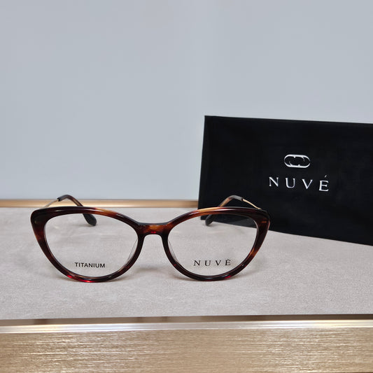 Nuvé Siena – Tortoise Titanium Optical Frames (Non-Prescription)