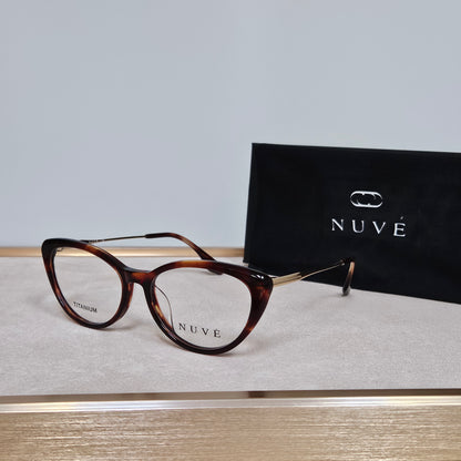 Nuvé Siena – Tortoise Titanium Optical Frames (Non-Prescription)