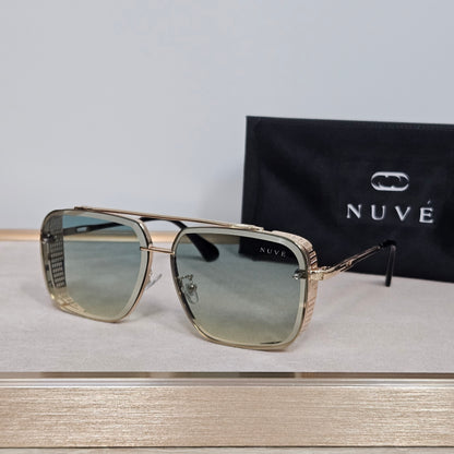 The Nuvè Valente – Champagne Gold with Green Gradient Lenses