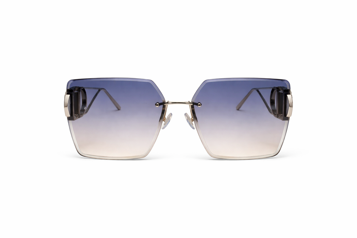 Dynasty Rimless Oversized Square–Blue Gradient