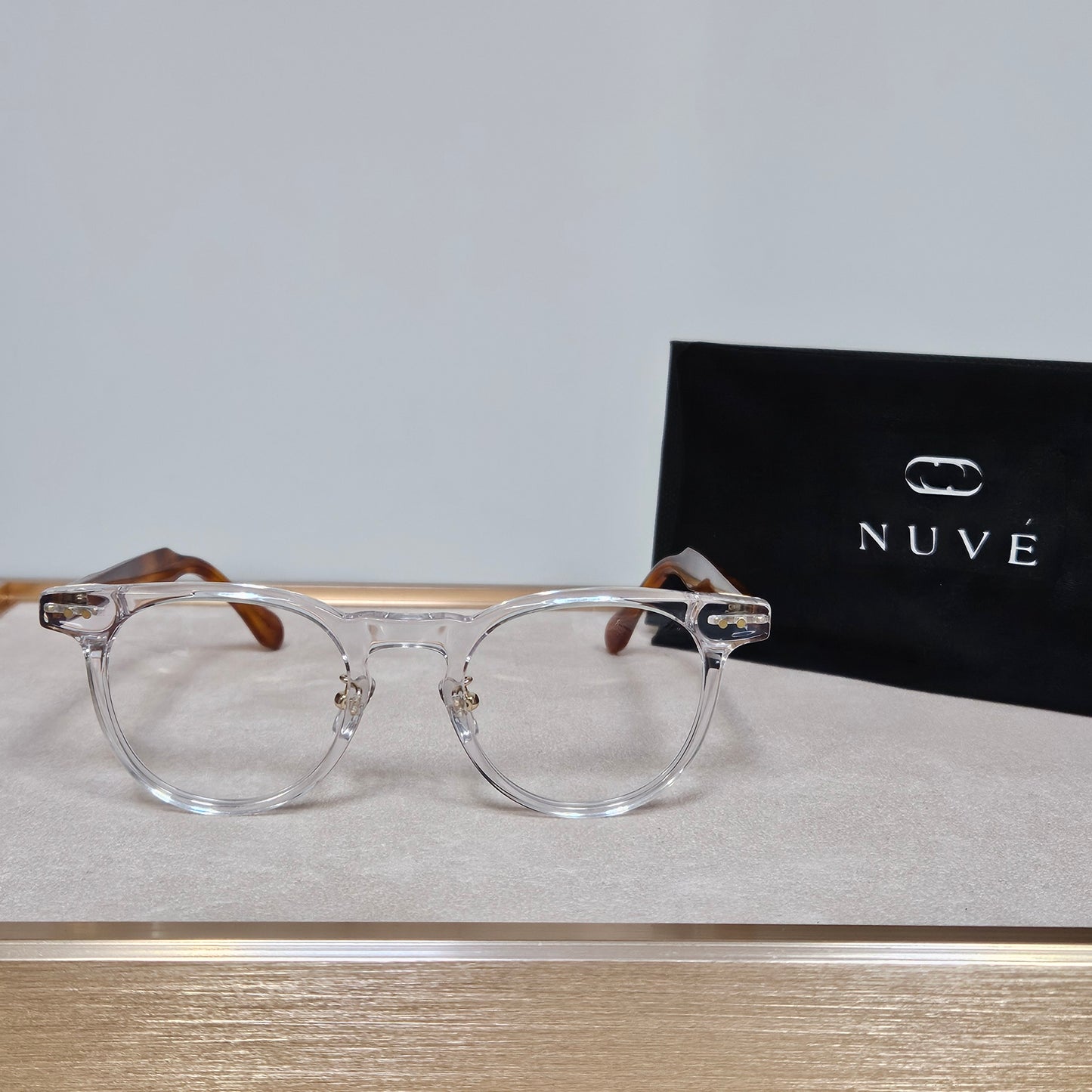 Nuvé Lucent – Clear Acetate Optical Frames (Non-Prescription)