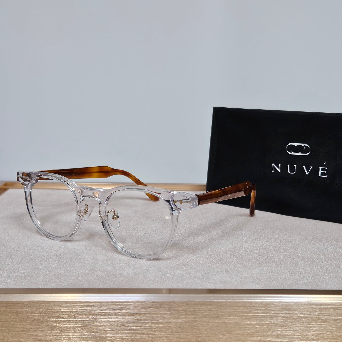 Nuvé Lucent – Clear Acetate Optical Frames (Non-Prescription)