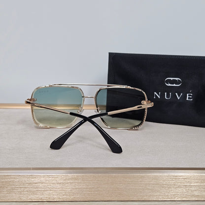 The Nuvè Valente – Champagne Gold with Green Gradient Lenses