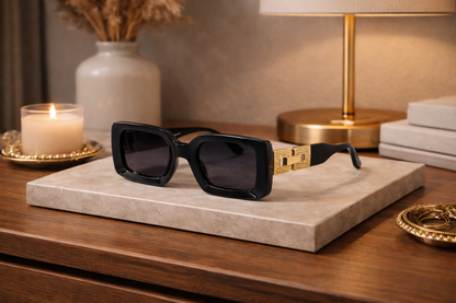 Savina Oversized–Black / Gold