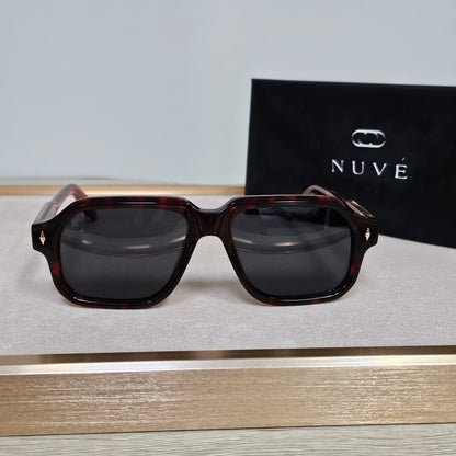 Nuvé Noir Classic – Black Tortoise Square Sunglasses 55-17-150