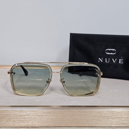 The Nuvè Valente – Champagne Gold with Green Gradient Lenses