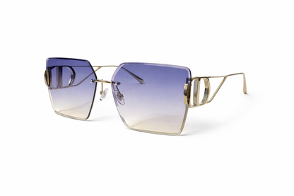 Dynasty Rimless Oversized Square–Blue Gradient