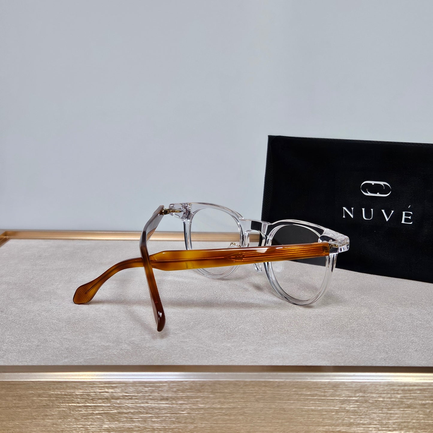 Nuvé Lucent – Clear Acetate Optical Frames (Non-Prescription)